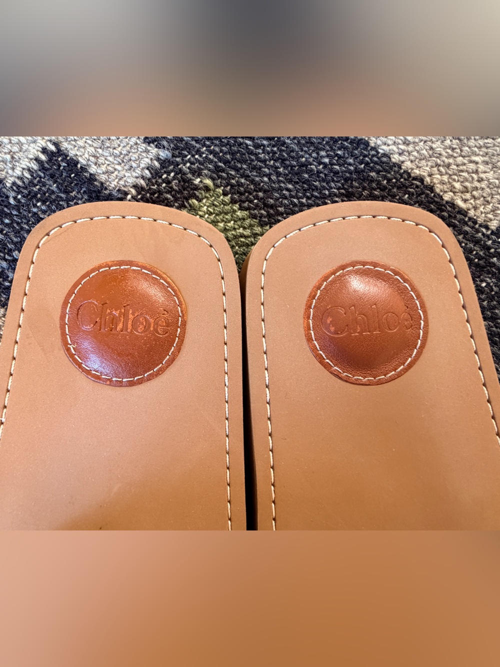 Chloé Woody Flat Slide Sandals Size 42 Washed Blue Fits like 9-9.5! - Picture 7 of 11